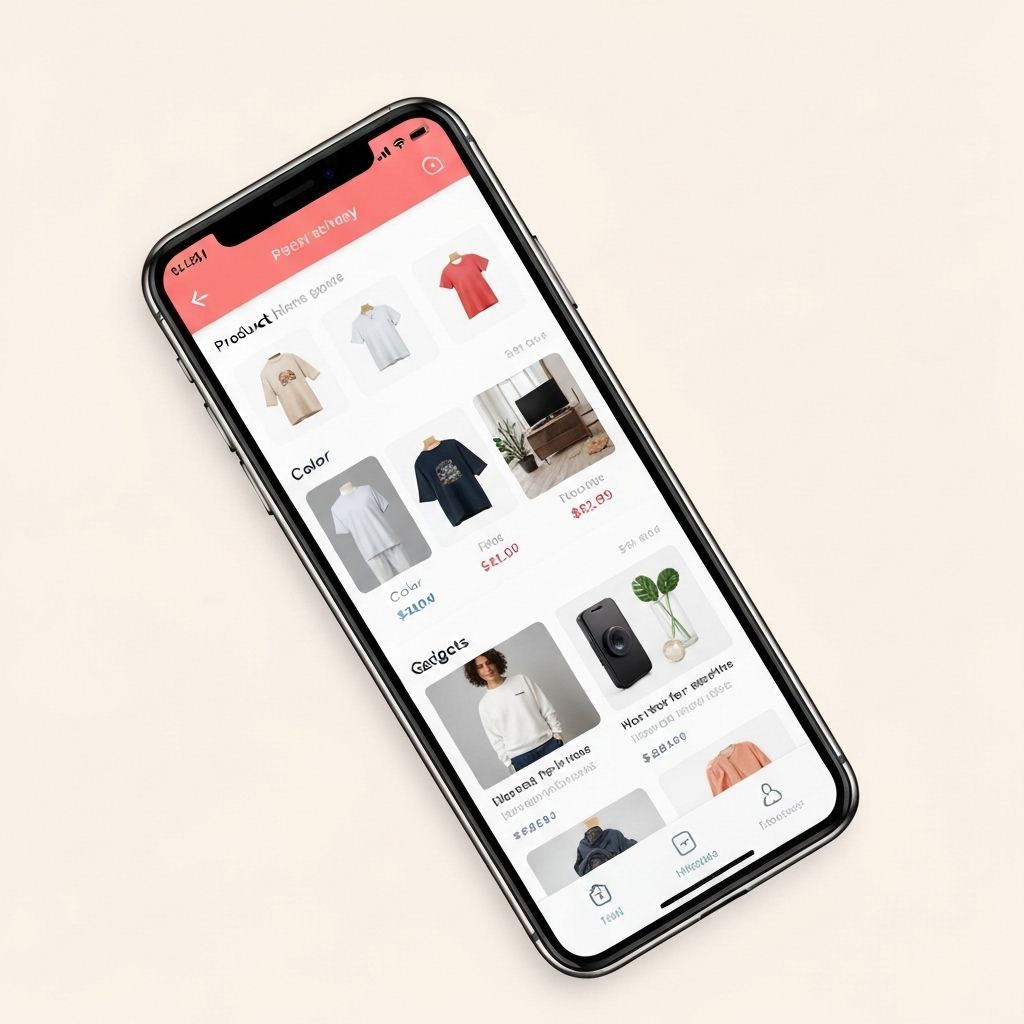 App mostrando produtos